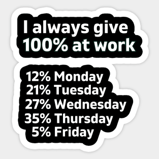 Humour Funny Lazy Worker Procrastination Sticker